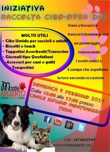 locandina raccolta cibo-open day